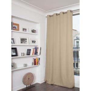 Rideau Occultant Oeillet beige mc15 140x260