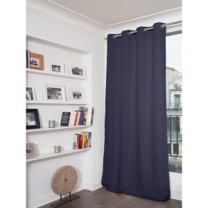 Rideau Occultant Oeillet bleu mc12 140x260