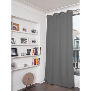 Rideau Occultant Oeillet gris mc07 140x260