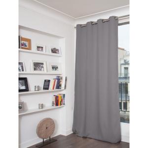 Rideau Occultant Oeillet gris mc09 140x180