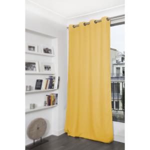 Rideau Occultant Oeillet jaune mc2194 140x260