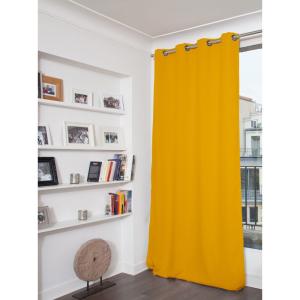 Rideau Occultant Oeillet jaune mc243 140x260