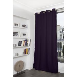 Rideau Occultant Oeillet violet mc333 140x260