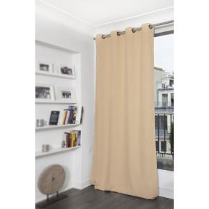 Rideau Occultant Oeillets Beige MC651 140x350