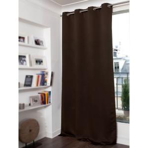 Rideau Occultant Oeillets Marron MC610 140x300