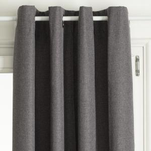 Rideau occultant total avec couche d'enduit gris