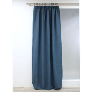 Rideau Occultant Total Effet Lin Galon fronceur Bleu MC56 1…