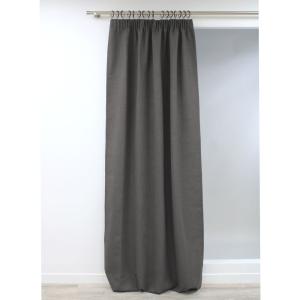 Rideau Occultant Total Effet Lin Galon fronceur Gris MC740…