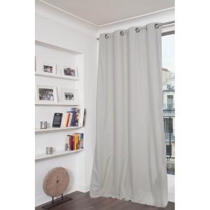 Rideau occultant total gris galet 135 x 250