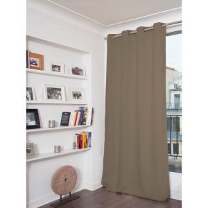 Rideau Occultant Total Oeillet beige mc637 135x260