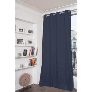 Rideau Occultant Total Oeillet bleu mc12 135x250