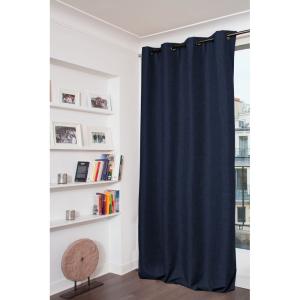 Rideau Occultant Total Oeillet bleu mc412 135x260