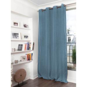 Rideau Occultant Total Oeillet Bleu MC56 130x260