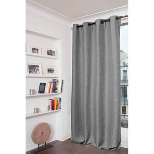 Rideau Occultant Total Oeillet gris mc09 135x260