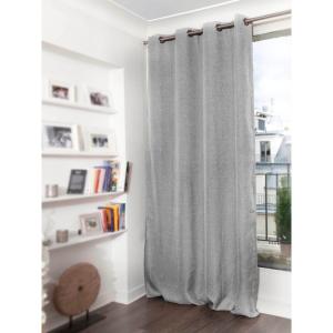 Rideau Occultant Total Oeillet Gris MC732 130x260