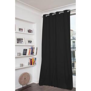 Rideau Occultant Total Oeillet noir mc710 135x250