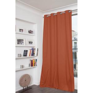 Rideau Occultant Total Oeillet orange mc639 135x250