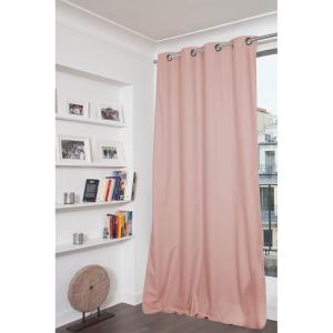 Rideau Occultant Total Oeillet rose mc343 135x250