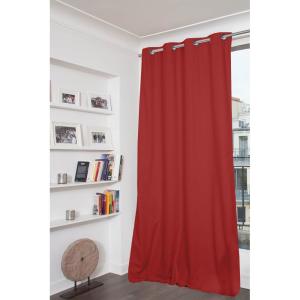 Rideau Occultant Total Oeillet rouge mc310 135x250