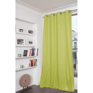 Rideau Occultant Total Oeillet vert mc566 135x250