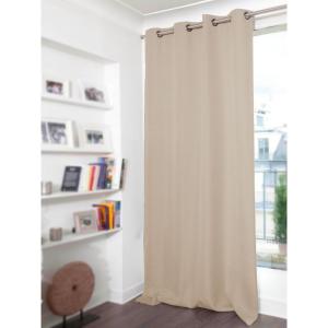 Rideau Occultant Total Oeillets Beige MC632 130x260