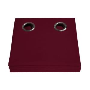 Rideau occultant total rouge 135 x 260
