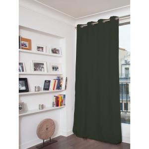 Rideau occultant total vert origan 135x260