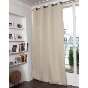 Rideau Phonique Oeillet Beige MC632 130x260