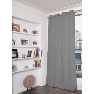 Rideau phonique Oeillet gris mc09 140x260