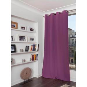 Rideau phonique Oeillet violet mc119 140x260