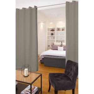 Rideau phonique séparateur pièce Œillet Gris MC740 135x250…