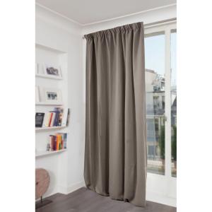 Rideau phonique Velours Galon fronceur Gris MC740 130x260