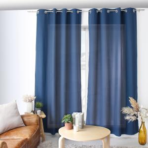Rideau  polyester Bleu 140 X 240