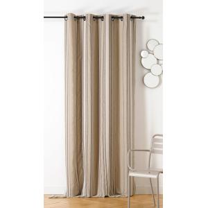 Rideau rayé lin et coton 140 x 265 cm