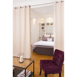 Rideau séparateur de pièce ''moondream'' coton beige 140x25…