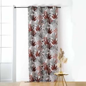 Rideau tamisant égyptien coton terracotta 140x240 cm