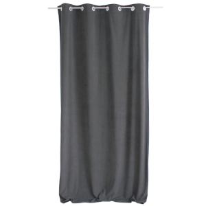 Rideau tamisant en velours gris foncé