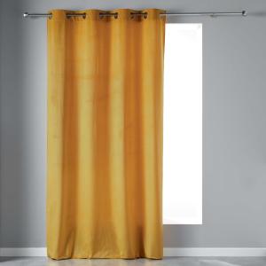 Rideau tamisant en velours ras jaune 140 x 240 cm