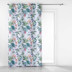 Rideau tamisant esprit exotique polyester blanc 140x260 cm