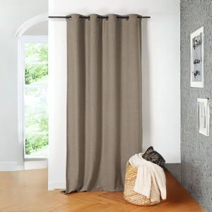 Rideau thermique au style bouclette polyester taupe 140x260…