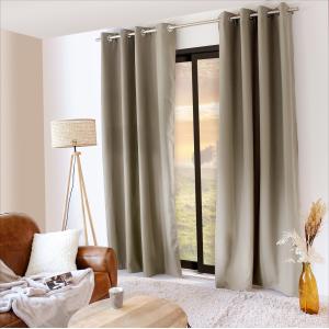 Rideau thermique en microfibre doublée polyester naturel 13…