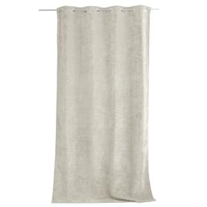 Rideau thermique en velours doublé polaire ecru 140x260 cm
