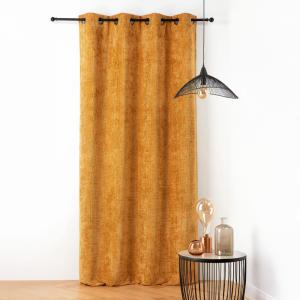 Rideau thermique et phonique velours chenille polyester jau…