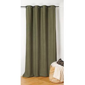 Rideau thermique isolant et obscurcissant vert 140x260cm