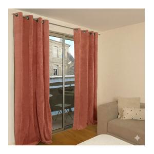 Rideau thermique occultant en velours côtelé terracotta 140…