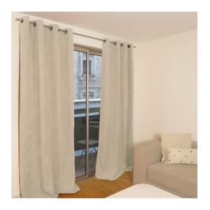 Rideau thermique occultant jacquard 140x260 cm - Lin