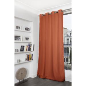 Rideau thermique occultant Oeillet orange mc374 140x260