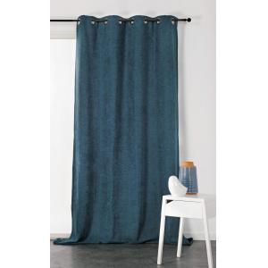Rideau thermique phonique et obscurcissant bleu marine 140x…