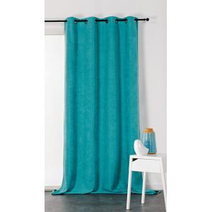 Rideau thermique phonique et obscurcissant turquoise 140x26…