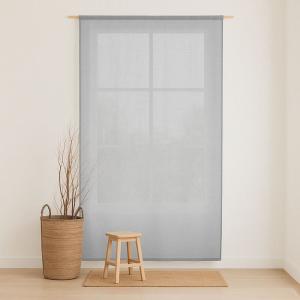 Rideau uni à pattes cachées en coton gris foncé 140x270 cm…